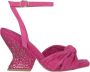 Alma en Pena Rhinestone Curved Heel Sandal Pink Dames - Thumbnail 1