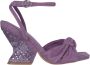 Alma en Pena Rhinestone Curved Heel Sandal Purple Dames - Thumbnail 1