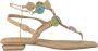 Alma en Pena Rhinestone Enkelband Platte Sandalen Beige Dames - Thumbnail 1