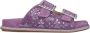 Alma en Pena Rhinestone Flat Sandal Purple Dames - Thumbnail 1