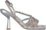 Alma en Pena Rhinestone Hak Sandaal Banden Gray Dames - Thumbnail 1