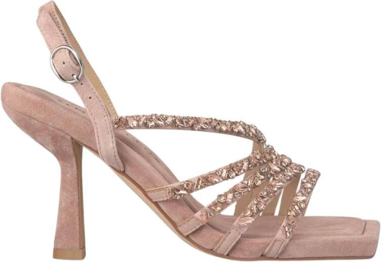 Alma en Pena Rhinestone Heel Sandaalbanden Pink Dames