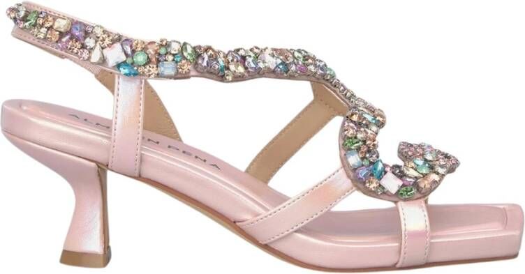 Alma en Pena Rhinestone Kitten Sandal Pink Dames