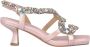 Alma en Pena Rhinestone Kitten Sandal Pink Dames - Thumbnail 1