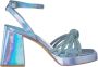 Alma en Pena Rhinestone Knoop Hak Sandaal Blue Dames - Thumbnail 1