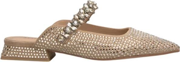 Alma en Pena Rhinestone mule Brown Dames