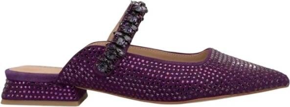 Alma en Pena Rhinestone mule Purple Dames