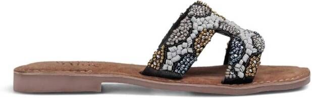 Alma en Pena Rhinestone Sandal with Comfortable Insole Black Dames