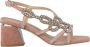 Alma en Pena Rhinestone Square Heel Sandal Pink Dames - Thumbnail 1