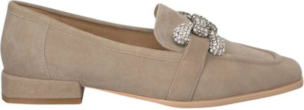 Alma en Pena Rhinestone Stirrup Moccasin Gray Dames