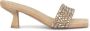 Alma en Pena Rhinestone Strap Heel Sandal Beige Dames - Thumbnail 1