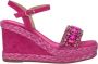 Alma en Pena Rhinestone Strap Sleehak Sandaal Pink Dames - Thumbnail 1