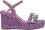 Alma en Pena Rhinestone Strap Sleehak Sandaal Purple Dames - Thumbnail 1