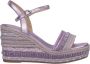 Alma en Pena Rhinestone Wedge Sandaal met Vlechtdetail Purple Dames - Thumbnail 1