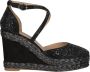 Alma en Pena Rhinestone Wedge Sandal Black Dames - Thumbnail 1