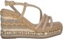 Alma en Pena Rhinestone Wedge Sandal Braided Detail Beige Dames - Thumbnail 1