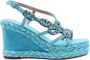 Alma en Pena Elegante Villach Sandal Wedges Blue Dames - Thumbnail 8