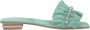 Alma en Pena Ruffle Flat Sandal Green Dames - Thumbnail 1