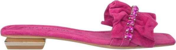 Alma en Pena Ruffled Flat Sandal Pink Dames