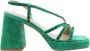 Alma en Pena Stijlvolle Platte Sandalen voor Vrouwen Green Dames - Thumbnail 2