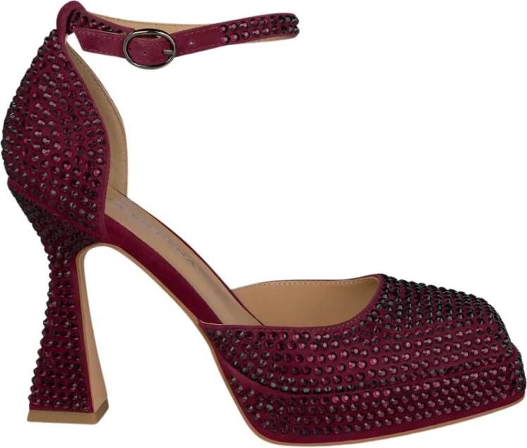 Alma en Pena Sandaal met strass hak Red Dames