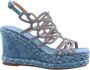 Alma en Pena Heldere Blauwe Sandalen Elegant Comfortabel Multicolor Dames - Thumbnail 2