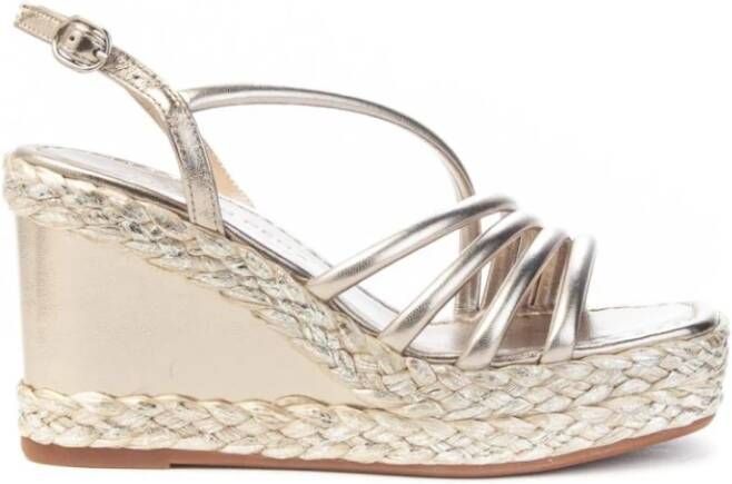 Alma en Pena Sandalo Zeppa 60mm Beige Dames