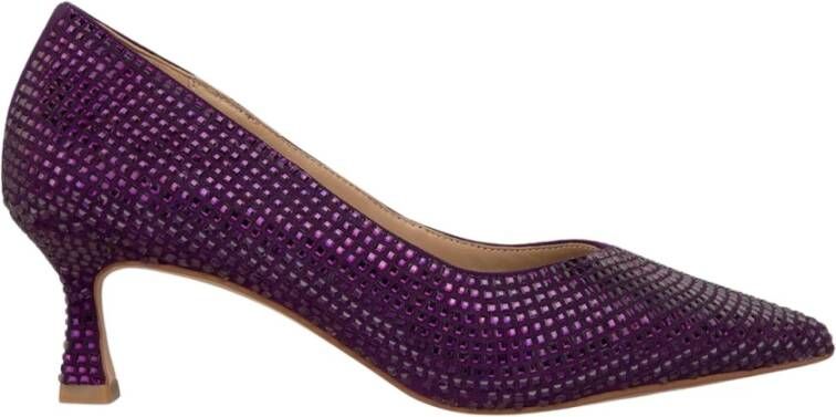 Alma en Pena Schoen met strass hiel Purple Dames