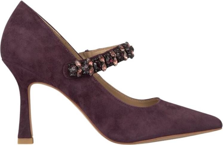 Alma en Pena Schoen met strass stilet Purple Dames