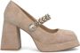 Alma en Pena Schoenen met hak strass knoop Beige Dames - Thumbnail 1