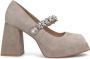 Alma en Pena Schoenen met hoge hak en strass knoop Beige Dames - Thumbnail 1