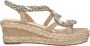 Alma en Pena Beige Casual Damessandalen met Hemp Sole Beige Dames - Thumbnail 1