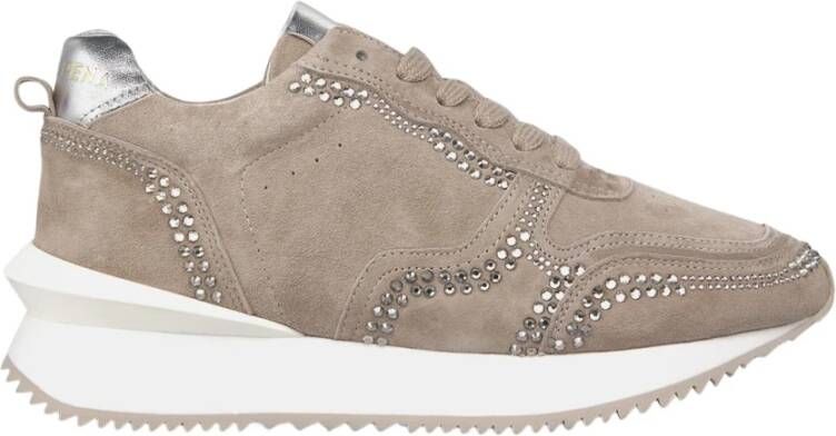 Alma en Pena Sneaker met details Beige Dames