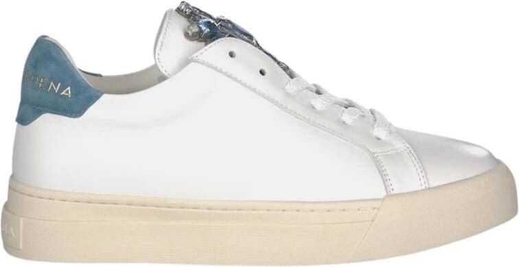 Alma en Pena Sneaker met Rhinestone Detail White Dames