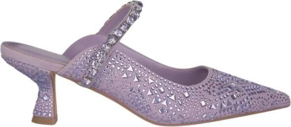 Alma en Pena Sprankelende puntige neus hoge hak schoen Purple Dames