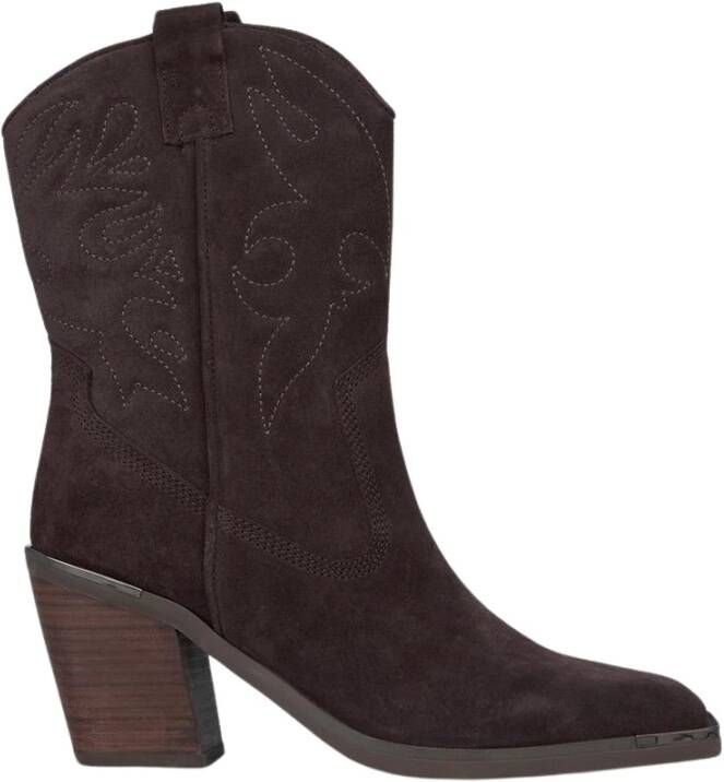 Alma en Pena Square Toe Cowboy Boot Brown Dames