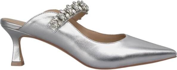 Alma en Pena Stijlvolle hoge muiltje met strass detail Gray Dames