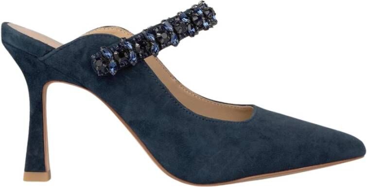 Alma en Pena Stijlvolle muiltjes met strass detail Blue Dames