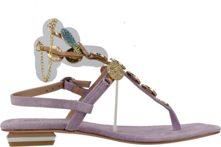 Alma en Pena Stijlvolle Platte Sandalen Purple Dames