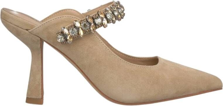 Alma en Pena Stijlvolle Slingback Schoen met Versierde Band Beige Dames