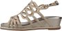 Alma en Pena Gouden Sandalen Elegant Comfortabel Voetbed Beige Dames - Thumbnail 16