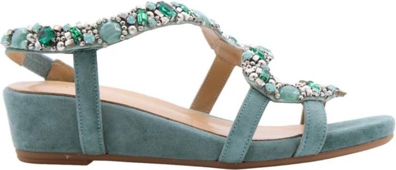 Alma en Pena Stijlvolle Wedges voor modebewuste vrouwen Green Dames