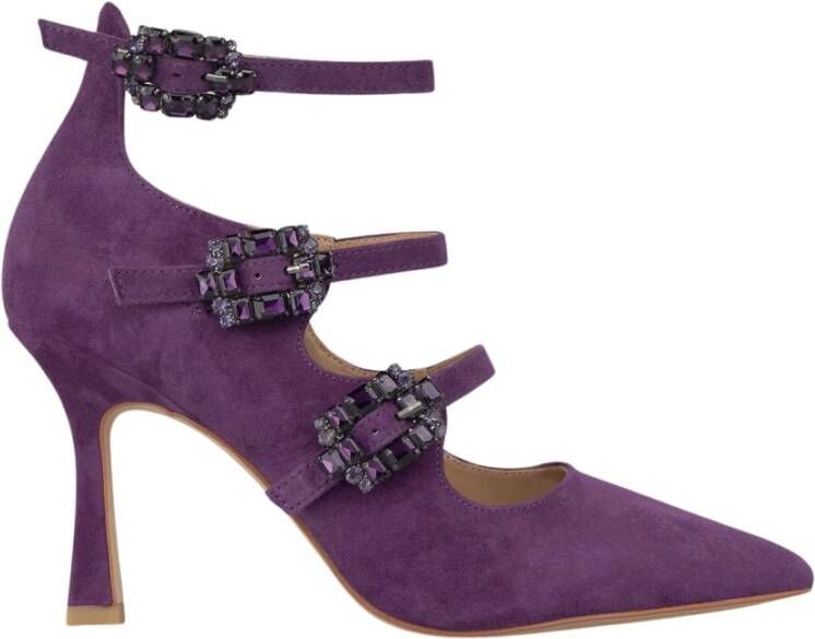 Alma en Pena Stiletto hak schoen gespen Purple Dames