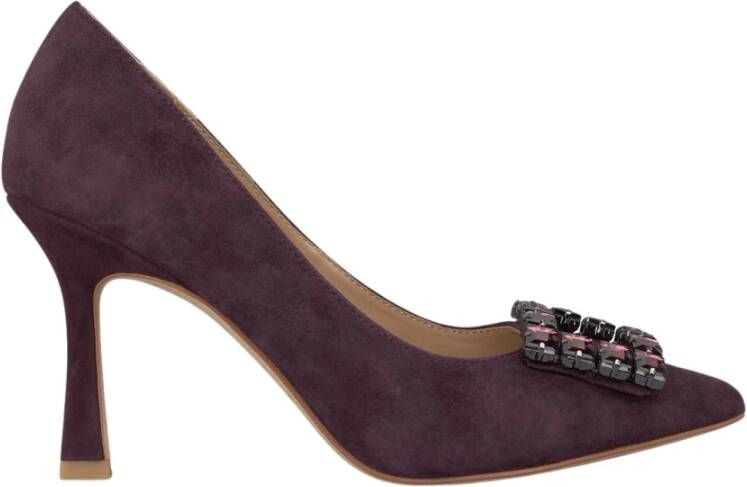 Alma en Pena Stiletto hakschoen met ornament Purple Dames