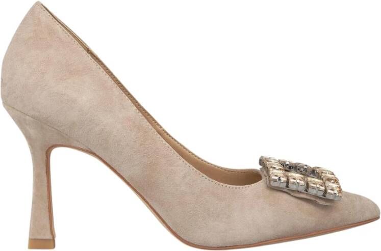 Alma en Pena Stiletto hoge hak schoen met ornament Beige Dames