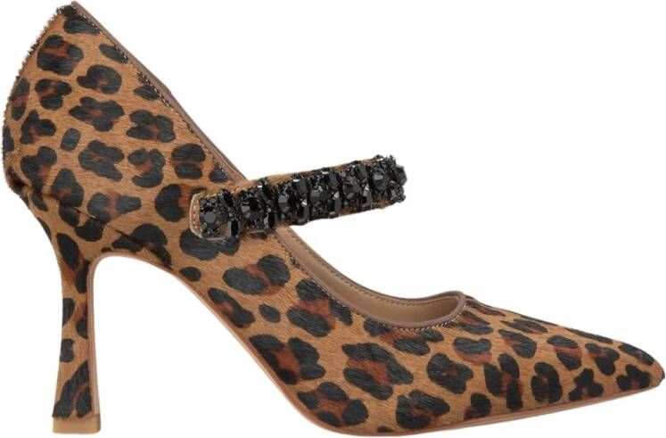 Alma en Pena Stiletto Schoen met Strass Brown Dames