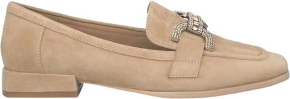 Alma en Pena Stirrup Rhinestone Moccasins Beige Dames