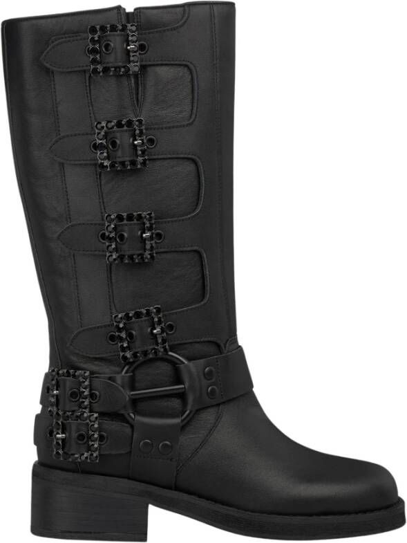 Alma en Pena Studded Biker Boot Black Dames