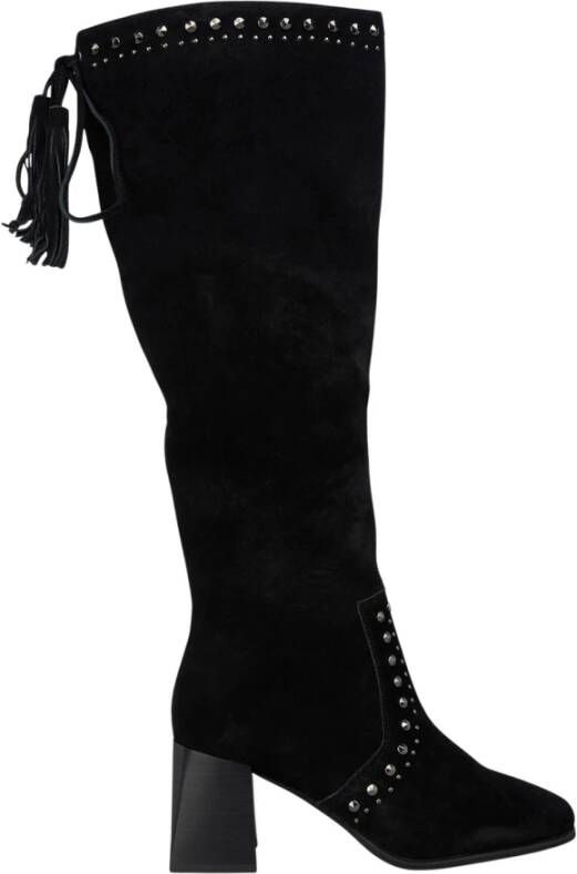 Alma en Pena Studded block heel boot Black Dames