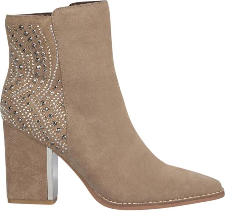 Alma en Pena Studded design bootie Beige Dames